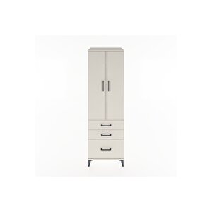 Hyperion Dolap 4 Raflı 3 Çekmeceli 2 Kapaklı 60x44x195 Aytaşı-aytaşı