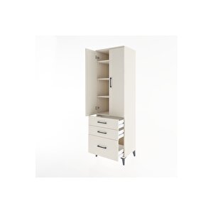 Hyperion Dolap 4 Raflı 3 Çekmeceli 2 Kapaklı 60x44x195 Aytaşı-aytaşı