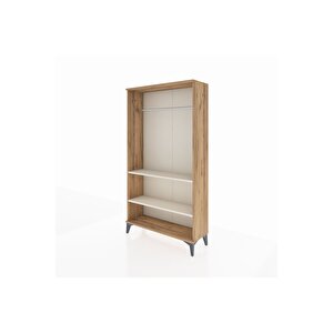 Arges Dolap 2 Raflı Kapaklı Tek Askılı 88x30x163 Çam-aytaşı