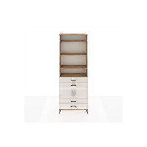 Arges Dolap 5 Raflı 4 Çekmeceli 2 Kapaklı 88x30x243 Çam-aytaşı