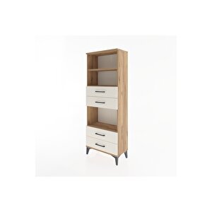 Arges Dolap 3 Raflı 4 Çekmeceli 60x30x163 Çam-aytaşı