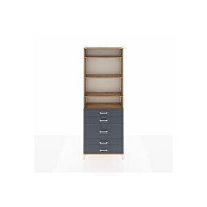 Arges Dolap 4 Raflı 5 Çekmeceli 88x30x243 Çam-antrasit