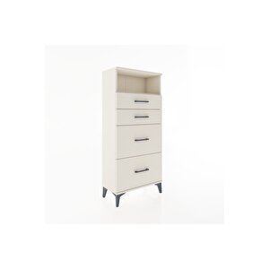 Hyperion Dolap Tek Raflı 4 Çekmeceli 60x44x134 Aytaşı-aytaşı
