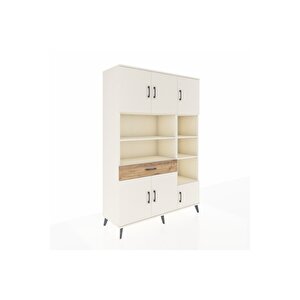 Hyperion Dolap 10 Raflı Tek Çekmeceli 6 Kapaklı 132x44x195 Aytaşı-aytaşı/çam