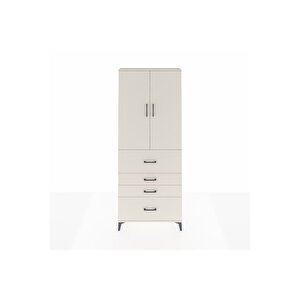 Arges Dolap 3 Raflı 4 Çekmeceli 2 Kapaklı 88x30x221 Aytaşı-aytaşı