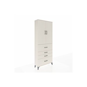 Arges Dolap 3 Raflı 4 Çekmeceli 2 Kapaklı 88x30x221 Aytaşı-aytaşı