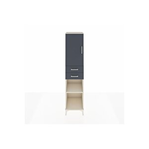 Hyperion Dolap 4 Raflı 2 Çekmeceli 44x44x195 Aytaşı-antrasit