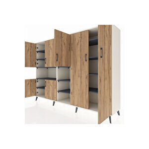 Hyperion Dolap 13 Raflı 7 Kapaklı 220x44x163 Aytaşı-çam/antrasit