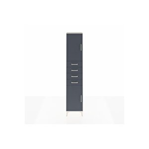 Arges Dolap 3 Raflı 4 Çekmeceli 2 Kapaklı 44x30x221 Aytaşı-antrasit