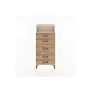 Hyperion Dolap Tek Raflı 5 Çekmeceli 60x44x134 Aytaşı-çam