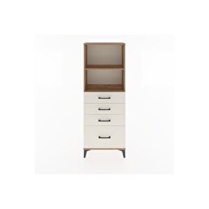 Arges Dolap 2 Raflı 4 Çekmeceli 60x30x163 Çam-aytaşı