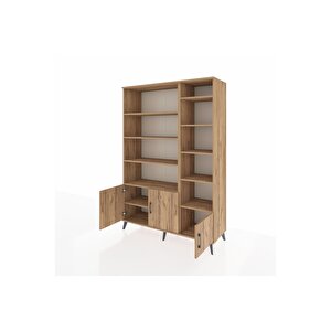 Hyperion Gardrop 10 Raflı 3 Kapaklı 132x44x195 Çam-çam