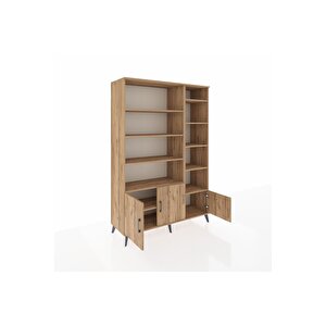 Hyperion Gardrop 10 Raflı 3 Kapaklı 132x44x195 Çam-çam