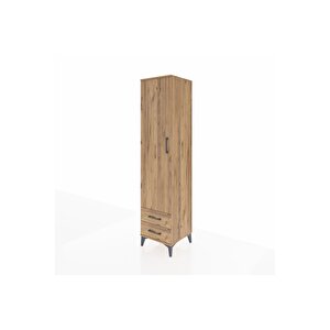 Hyperion Dolap 5 Raflı 2 Çekmeceli Tek Kapaklı 44x44x195 Çam-çam