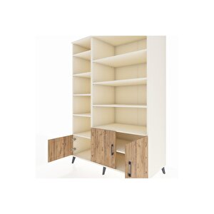 Kronos Dolap 10 Raflı 3 Kapaklı 132x59x195 Aytaşı-çam/aytaşı