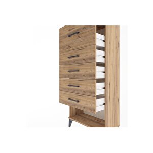 Arges Dolap 5 Çekmeceli 60x30x134 Çam-çam