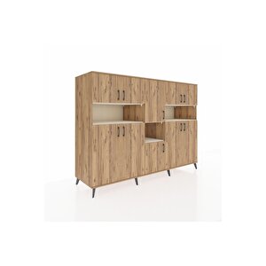 Kronos Dolap 14 Raflı 10 Kapaklı 220x59x163 Çam-çam/aytaşı