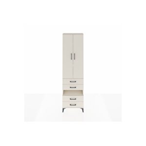 Arges Dolap 4 Raflı 4 Çekmeceli 2 Kapaklı 60x30x221 Aytaşı-aytaşı