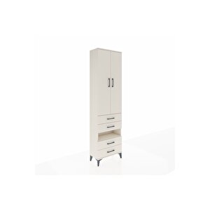 Arges Dolap 4 Raflı 4 Çekmeceli 2 Kapaklı 60x30x221 Aytaşı-aytaşı