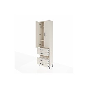 Arges Dolap 4 Raflı 4 Çekmeceli 2 Kapaklı 60x30x221 Aytaşı-aytaşı