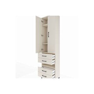 Arges Dolap 4 Raflı 4 Çekmeceli 2 Kapaklı 60x30x221 Aytaşı-aytaşı