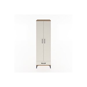 Hyperion Dolap 3 Raflı Tek Çekmeceli Tek Askılı 60x44x195 Çam-aytaşı