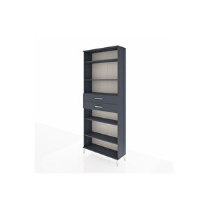 Arges Dolap 5 Raflı 2 Çekmeceli 88x30x221 Antrasit-antrasit