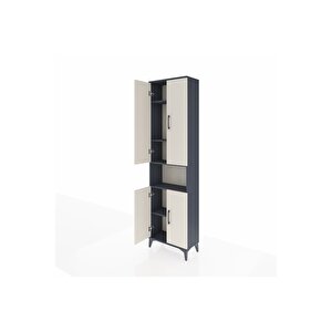 Arges Dolap 5 Raflı 4 Kapaklı 60x30x221 Antrasit-aytaşı