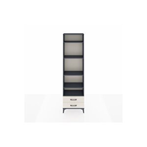 Arges Dolap 5 Raflı 2 Çekmeceli 60x30x221 Antrasit-aytaşı