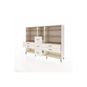 Hyperion Dolap 8 Raflı 7 Çekmeceli  220x44x163 Aytaşı-çam/aytaşı