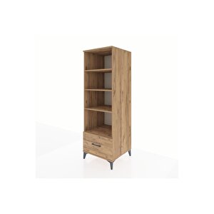 Kronos Dolap 4 Raflı Tek Çekmeceli 60x59x182 Çam-çam