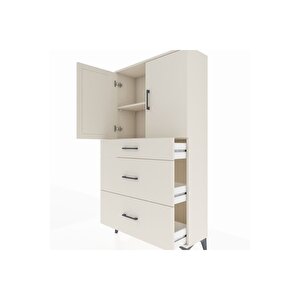 Arges Dolap 2 Raflı 3 Çekmeceli 2 Kapaklı 88x30x163 Aytaşı-aytaşı