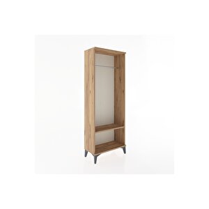 Arges Dolap Tek Raflı Kapaklı Tek Askılı 60x30x163 Çam-çam