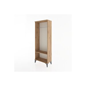 Arges Dolap Tek Raflı Kapaklı Tek Askılı 60x30x163 Çam-çam