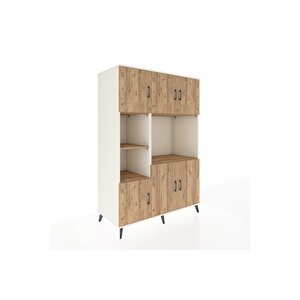 Kronos Dolap 9 Raflı 6 Kapaklı 132x59x195 Aytaşı-çam/çam