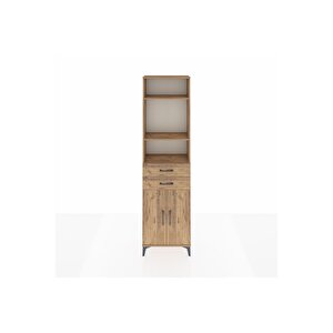 Arges Dolap 4 Raflı 2 Çekmeceli 2 Kapaklı 60x30x221 Çam-çam