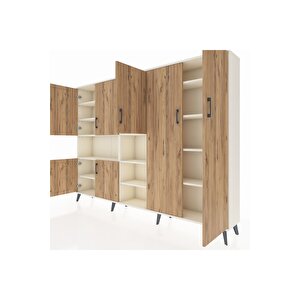 Arges Dolap 13 Raflı 7 Kapaklı 220x30x163 Aytaşı-çam/aytaşı