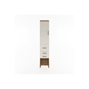 Hyperion Dolap 3 Raflı 3 Çekmeceli Tek Kapaklı 44x44x221 Çam-aytaşı