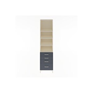 Hyperion Dolap 4 Raflı 4 Çekmeceli 60x44x243 Aytaşı-antrasit