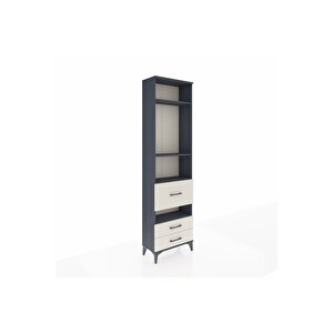 Arges Dolap 4 Raflı 3 Çekmeceli 60x30x221 Antrasit-aytaşı