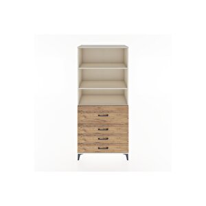 Hyperion Dolap 3 Raflı 4 Çekmeceli 88x44x195 Aytaşı-çam