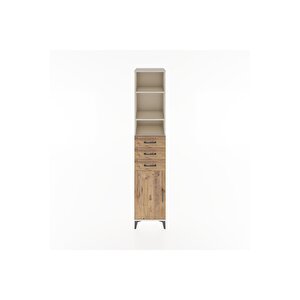Hyperion Dolap 4 Raflı 3 Çekmeceli Tek Kapaklı 44x44x221 Aytaşı-çam