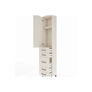 Arges Dolap 2 Raflı 5 Çekmeceli Tek Askılı 44x30x221 Aytaşı-aytaşı