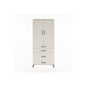 Hyperion Dolap 3 Raflı 4 Çekmeceli 2 Kapaklı 88x44x195 Aytaşı-aytaşı