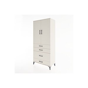 Hyperion Dolap 3 Raflı 4 Çekmeceli 2 Kapaklı 88x44x195 Aytaşı-aytaşı