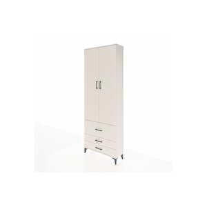Arges Dolap 4 Raflı 3 Çekmeceli 2 Kapaklı 88x30x243 Aytaşı-aytaşı
