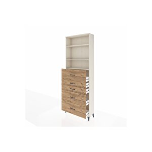 Arges Dolap 3 Raflı 5 Çekmeceli 88x30x243 Aytaşı-çam