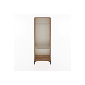 Arges Dolap Tek Raflı Kapaklı Tek Askılı 60x30x163 Çam-aytaşı