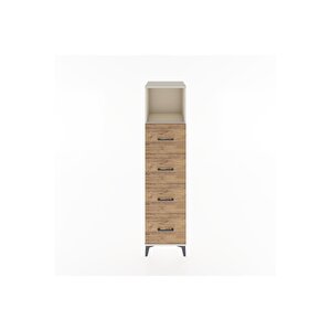 Hyperion Dolap Tek Raflı 4 Çekmeceli 44x44x182 Aytaşı-çam