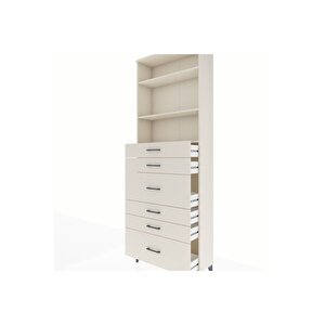 Arges Dolap 3 Raflı 6 Çekmeceli 88x30x243 Aytaşı-aytaşı